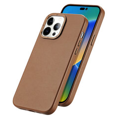 Telefoniümbris Dux Ducis Grit Leather Case for iPhone 14 Pro Max Elegant Faux Leather Cover (MagSafe Compatible) (Brown) hind ja info | Telefoni kaaned, ümbrised | kaup24.ee