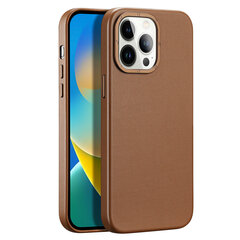 Telefoniümbris Dux Ducis Grit Leather Case for iPhone 14 Pro Elegant Faux Leather Cover (MagSafe Compatible) (Brown) hind ja info | Telefoni kaaned, ümbrised | kaup24.ee