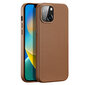 Telefoniümbris Dux Ducis Grit Leather Case for iPhone 14 Max Elegant Faux Leather Cover (MagSafe Compatible) (Brown) hind ja info | Telefoni kaaned, ümbrised | kaup24.ee