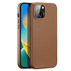 Telefoniümbris Dux Ducis Grit Leather Case for iPhone 14 Elegant Faux Leather Cover (MagSafe Compatible) (Brown) hind ja info | Telefoni kaaned, ümbrised | kaup24.ee