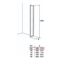 Душевая стенка Ifö Solid SV VK 3 White, прозрачное стекло цена и информация | Душевые двери и стены | kaup24.ee