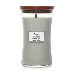 WoodWick lõhnaküünal Lavender & Cedar, 275 g hind ja info | Küünlad, küünlajalad | kaup24.ee