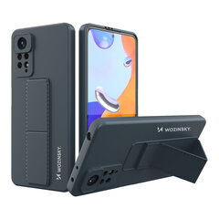 Telefoniümbris Wozinsky Kickstand Case Silicone Stand Cover for Xiaomi Poco X4 Pro 5G (Navy Blue) hind ja info | Telefoni kaaned, ümbrised | kaup24.ee