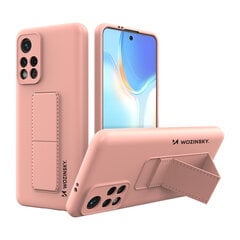 Telefoniümbris Wozinsky Kickstand Case Silicone Stand Cover Xiaomi Poco M4 Pro 5G (Pink) hind ja info | Telefoni kaaned, ümbrised | kaup24.ee