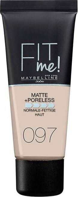 Maybelline Fit Me! Matte + Poreless jumestustoode 30 ml, 97 Natural Porcelain hind ja info | Jumestuskreemid, puudrid | kaup24.ee