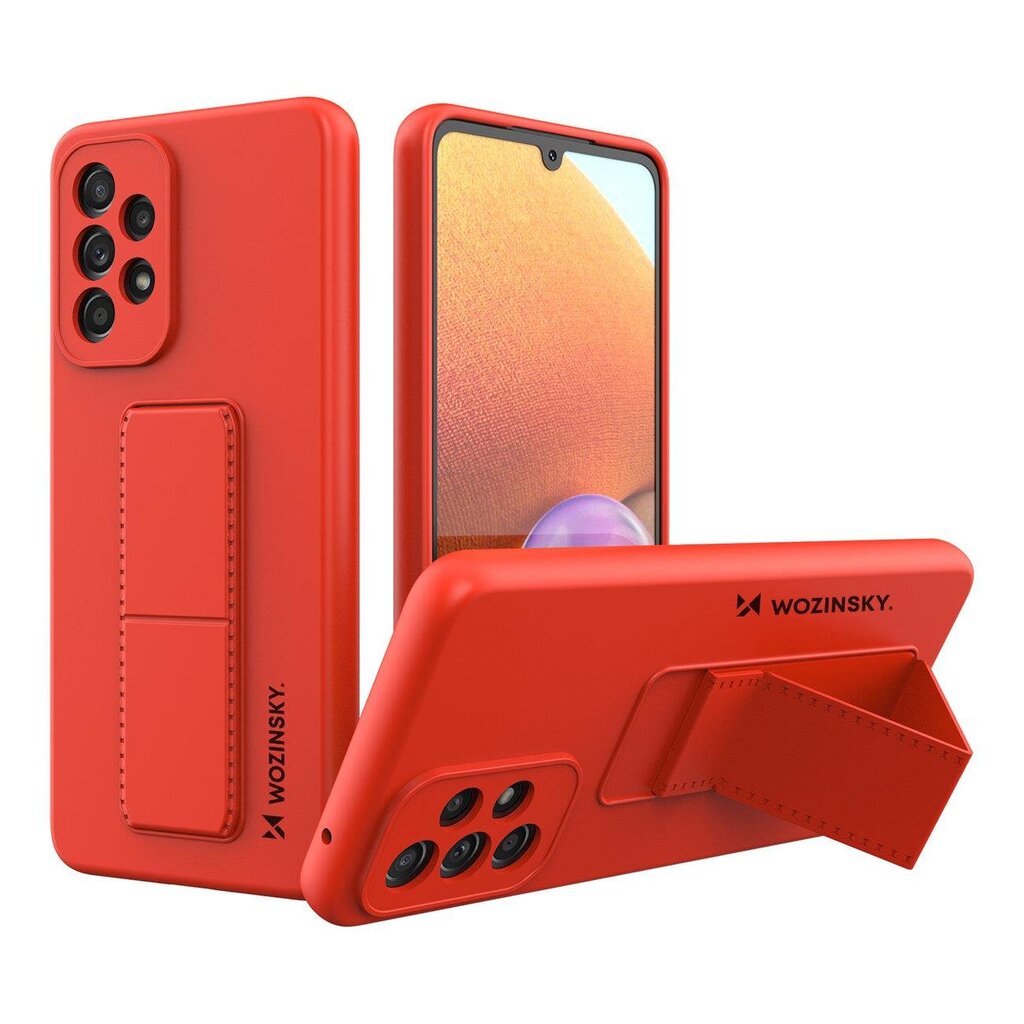 Telefoniümbris Wozinsky Kickstand Case Silicone Stand Cover for Samsung Galaxy A33 5G (Red) цена и информация | Telefoni kaaned, ümbrised | kaup24.ee