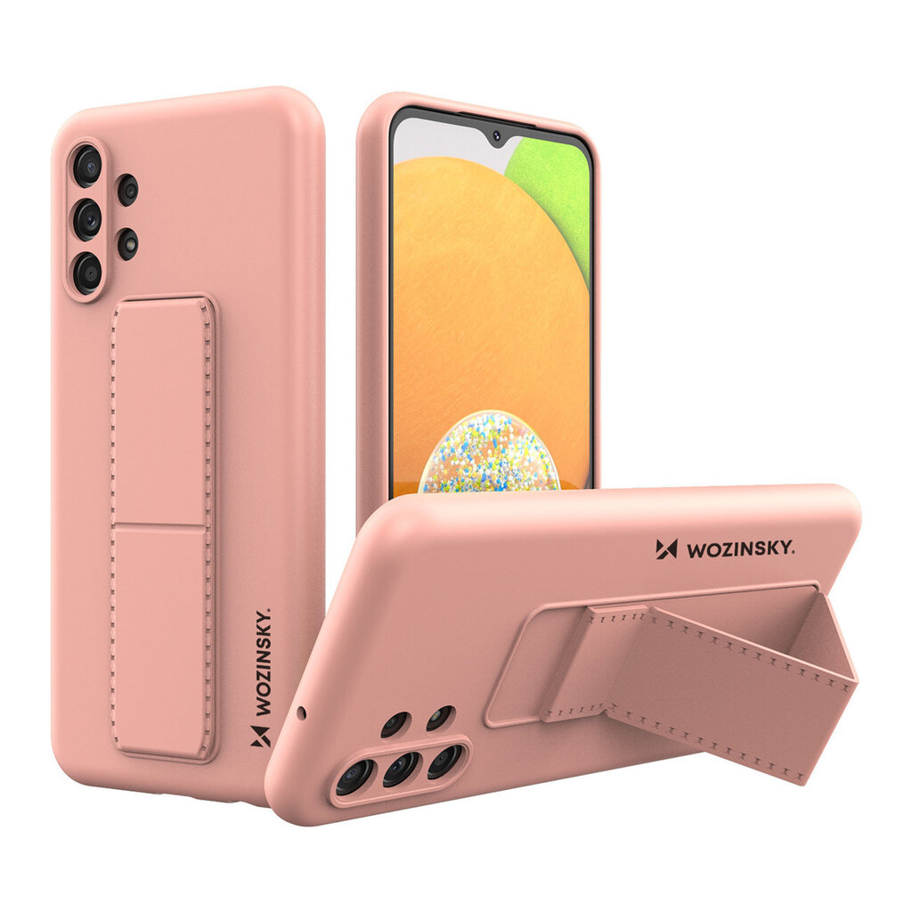 Telefoniümbris Wozinsky Kickstand Case Silicone Stand Cover for Samsung Galaxy A13 5G (Pink) цена и информация | Telefoni kaaned, ümbrised | kaup24.ee