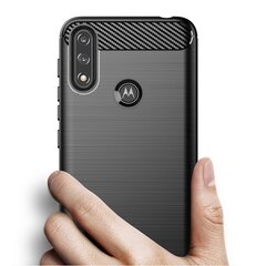 Telefoniümbris Carbon Case Flexible Cover Sleeve Motorola Moto E7 Power black hind ja info | Telefoni kaaned, ümbrised | kaup24.ee