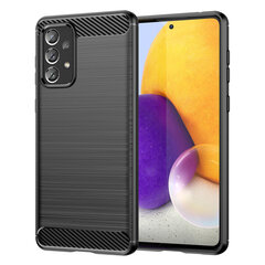 Telefoniümbris Carbon Case Flexible TPU cover for Samsung Galaxy A73 black цена и информация | Чехлы для телефонов | kaup24.ee