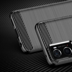 Telefoniümbris Carbon Case Flexible TPU Cover for Oppo A76 / Oppo A36 / Realme 9i black цена и информация | Чехлы для телефонов | kaup24.ee
