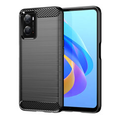 Telefoniümbris Carbon Case Flexible TPU Cover for Oppo A76 / Oppo A36 / Realme 9i black цена и информация | Чехлы для телефонов | kaup24.ee