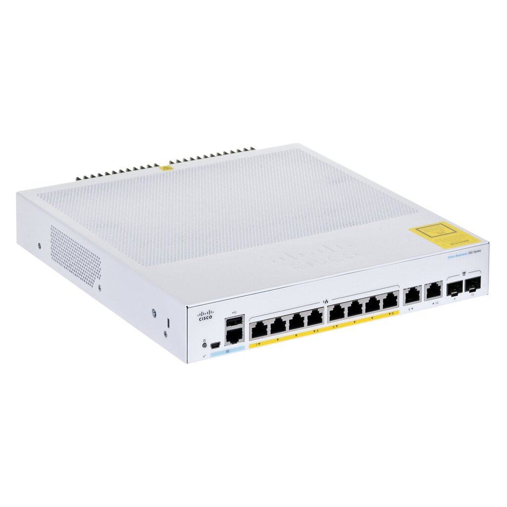 Cisco CBS350-8FP-2G-EU network switch Managed L2/L3 Gigabit Ethernet (10/100/1000) Silver цена и информация | Lülitid (Switch) | kaup24.ee