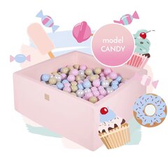 MeowBaby® Model Candy Dry Ball Pool 300tk ruudukujuline valmis komplekt hind ja info | Imikute mänguasjad | kaup24.ee