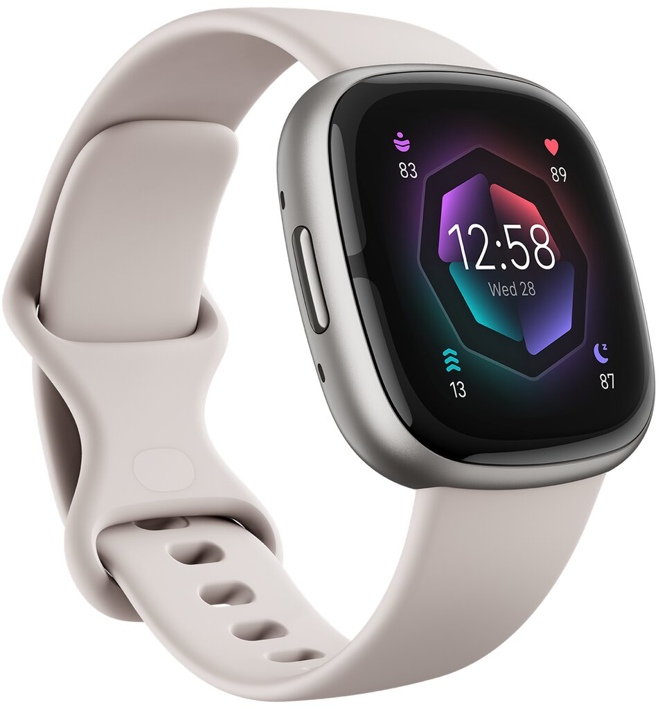 Fitbit Sense 2 Lunar White/Platinum цена и информация | Nutikellad (smartwatch) | kaup24.ee