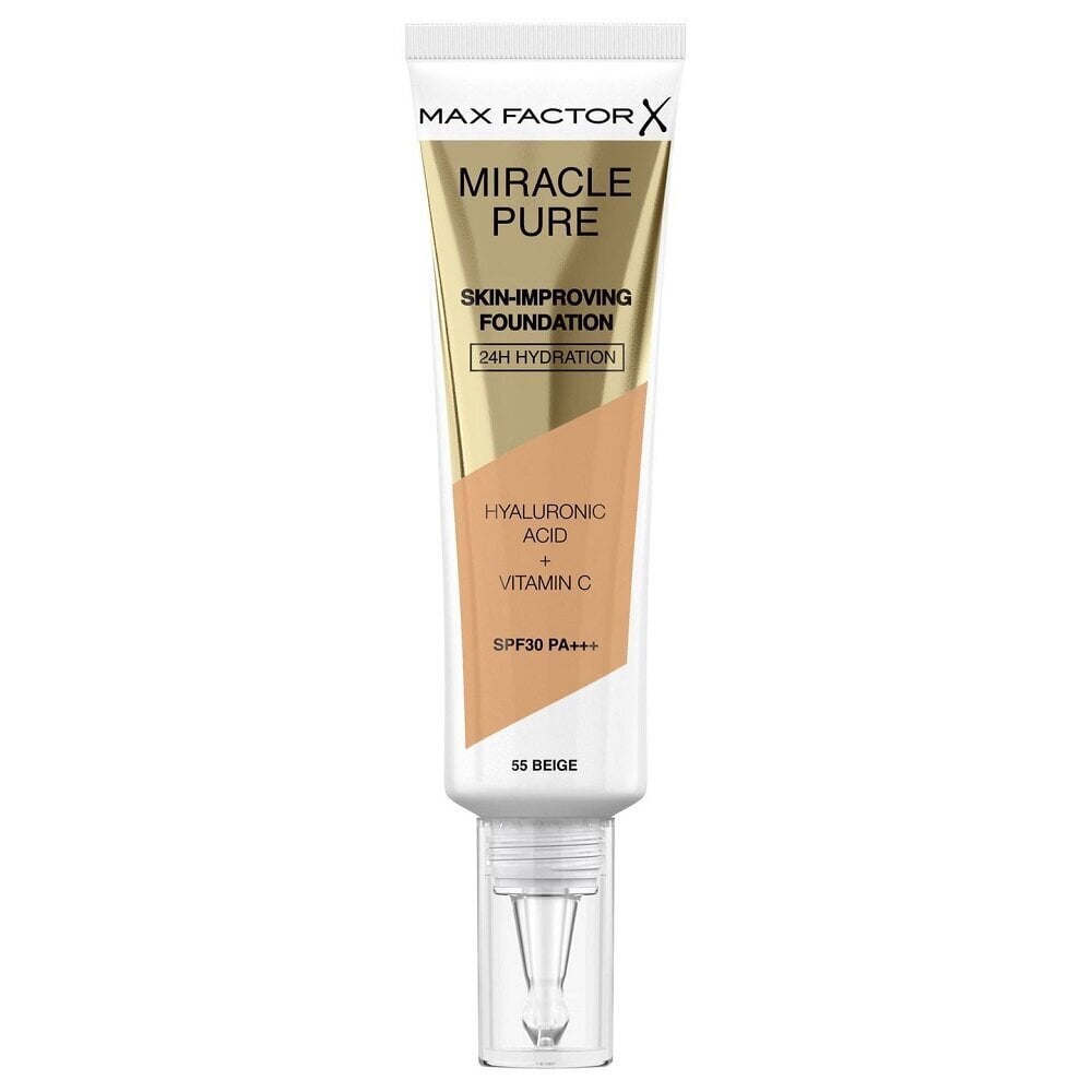 Jumestuskreem Max Factor Miracle Pure Skin Long-Lasting SPF30, 30 ml, 55 Beige цена и информация | Jumestuskreemid, puudrid | kaup24.ee