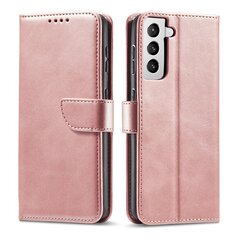 Telefoni kaaned Magnet Case elegant bookcase type case with kickstand for Samsung Galaxy S21 FE (Pink) hind ja info | Telefoni kaaned, ümbrised | kaup24.ee