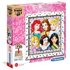 Pusle raamiga Clementoni Disney Princess, 60 tk hind ja info | Pusled | kaup24.ee