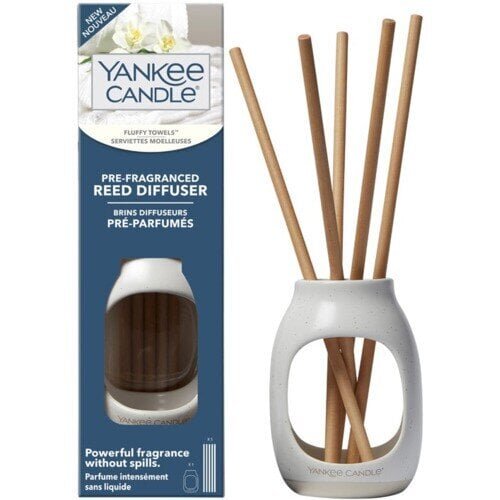 Kodulõhnastaja Yankee Candle Pre-fragranced Reed Diffuser Fluffy Towels - Incense sticks цена и информация | Kodulõhnastajad | kaup24.ee