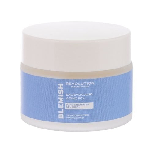 Näopuhastusgeel Revolution Skincare Salicylic Acid & Zinc PCA (Purifying Water Gel Cream) 50 ml hind ja info | Näokreemid | kaup24.ee