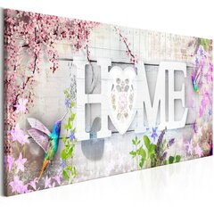 Картина - Home and Hummingbirds (1 Part) Pink Narrow 135x45 см цена и информация | Картины, живопись | kaup24.ee