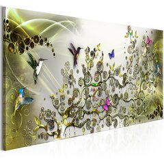 Pilt - Hummingbirds Dance (1 Part) Green Narrow 135x45 cm hind ja info | Seinapildid | kaup24.ee