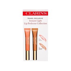 Kinkekomplekt Clarins Instant Light Natural Lip Perfector Set hind ja info | Huulepulgad, -läiked, -palsamid, vaseliin | kaup24.ee