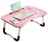 Kokkupandav laud sülearvuti ja tahvelarvuti jaoks, roosa värv hind ja info | Arvutilauad, kirjutuslauad | kaup24.ee