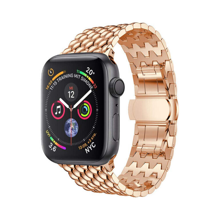 Apple Watch Waves Roostevaba Teras Rihm – Roosa Kuld 38/40/41mm hind ja info | Nutikellade ja nutivõrude tarvikud | kaup24.ee