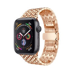 Apple Watch Waves Roostevaba Teras Rihm – Roosa Kuld 42/44/45mm hind ja info | Nutikellade ja nutivõrude tarvikud | kaup24.ee