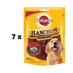 Koerte maiuspalad PEDIGREE RANCHOS veiselihaga, 70 g x 7 tk. pakett hind ja info | Maiustused koertele | kaup24.ee