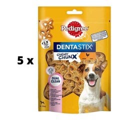 Koera maiused PEDIGREE Dentastix Chewy Chunk Mini, kana maitsega, 68 g x 5 tk. pakett hind ja info | Maiustused koertele | kaup24.ee