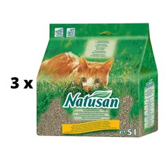 Kassiliiv kassidele NATUSAN, 5 l x 3 tk. pakett цена и информация | Наполнители для кошачьих туалетов | kaup24.ee