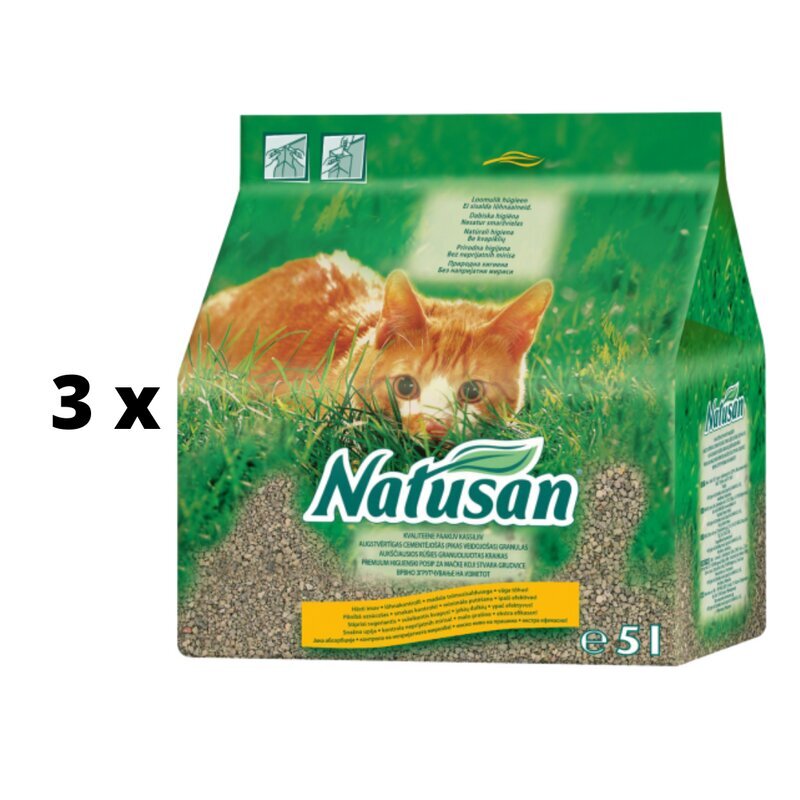 Kassiliiv kassidele NATUSAN, 5 l x 3 tk. pakett hind ja info | Kassiliiv | kaup24.ee