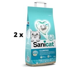 Наполнитель для кошачьего туалета Sanicat Clumping Marseille Soap, упаковка 2 шт. по 10 л цена и информация | Наполнители для кошачьих туалетов | kaup24.ee