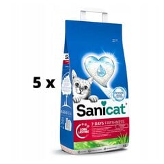 Kassiliiv SANICAT Aloe vera, 4 l x 5 tk. pakett цена и информация | Наполнители для кошачьих туалетов | kaup24.ee