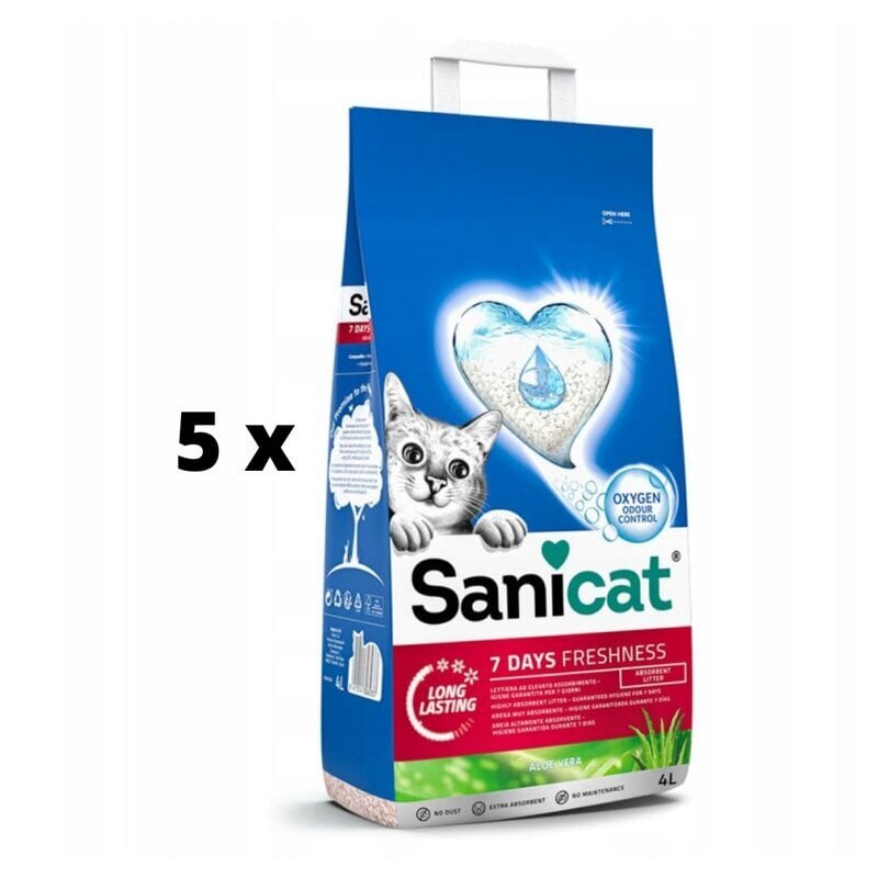 Kassiliiv SANICAT Aloe vera, 4 l x 5 tk. pakett цена и информация | Kassiliiv | kaup24.ee