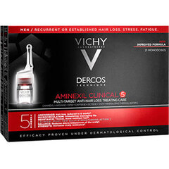 Средство от выпадения волос для мужчин Vichy Dercos Aminexil Clinical 5, 12 x 6 мл цена и информация | Средства для укрепления волос | kaup24.ee