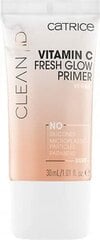 Catrice Clean ID Vitamin C Fresh Glow Primer, 30 мл цена и информация | Пудры, базы под макияж | kaup24.ee