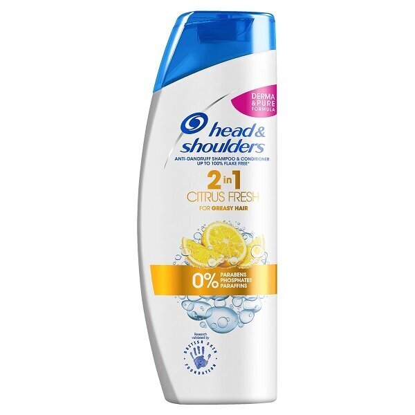 Šampoon – kõõmavastane palsam Head&Shoulders 2in1 Citrus Fresh, 750ml цена и информация | Šampoonid | kaup24.ee