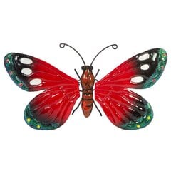 Dekoratiivne liblikas, 26 cm, punane hind ja info | Sisustuselemendid | kaup24.ee