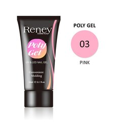 Reney Polygel Acrylgel Pink 03 3мл цена и информация | Лаки для ногтей, укрепители для ногтей | kaup24.ee