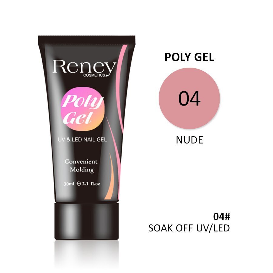 Reney Polygel Acrylgel Nude 04 30ml hind ja info | Küünelakid, küünetugevdajad | kaup24.ee