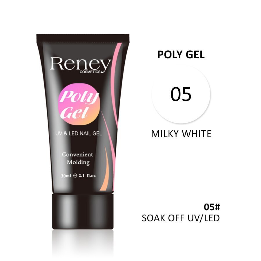 Reney Polygel Acrylgel Milky White 05 30ml цена и информация | Küünelakid, küünetugevdajad | kaup24.ee