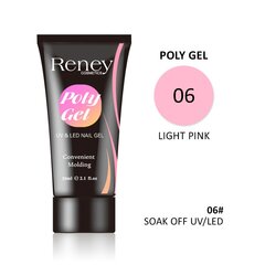 Reney Polygel Acrylgel Light Pink 06 30ml hind ja info | Küünelakid, küünetugevdajad | kaup24.ee