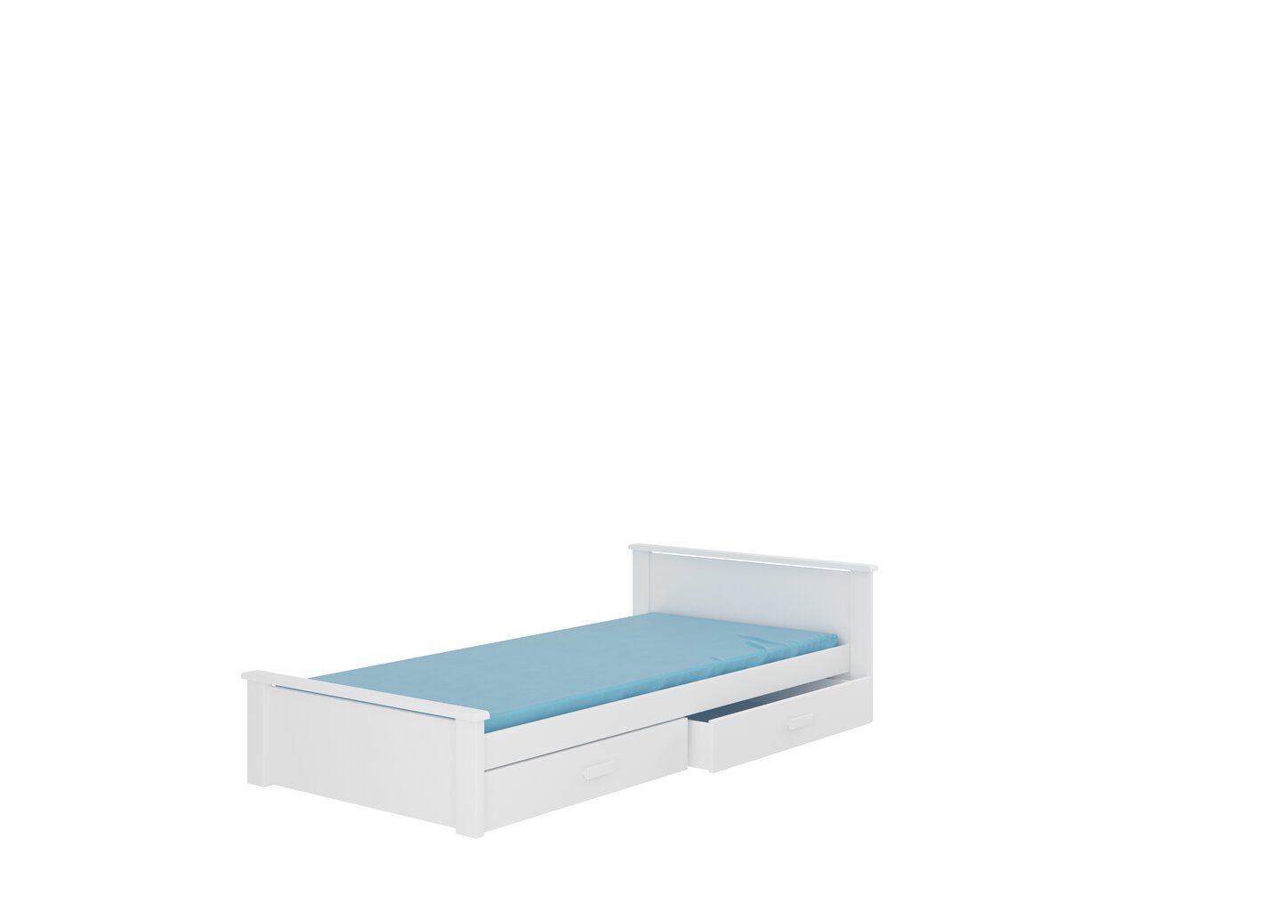 Laste voodi Aldex, 190x90 cm, valge hind ja info | Lastevoodid | kaup24.ee