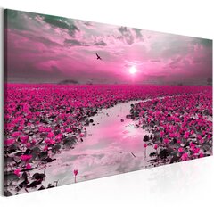 Pilt - Lilies and Sunset (1 Part) Narrow 135x45 cm hind ja info | Seinapildid | kaup24.ee
