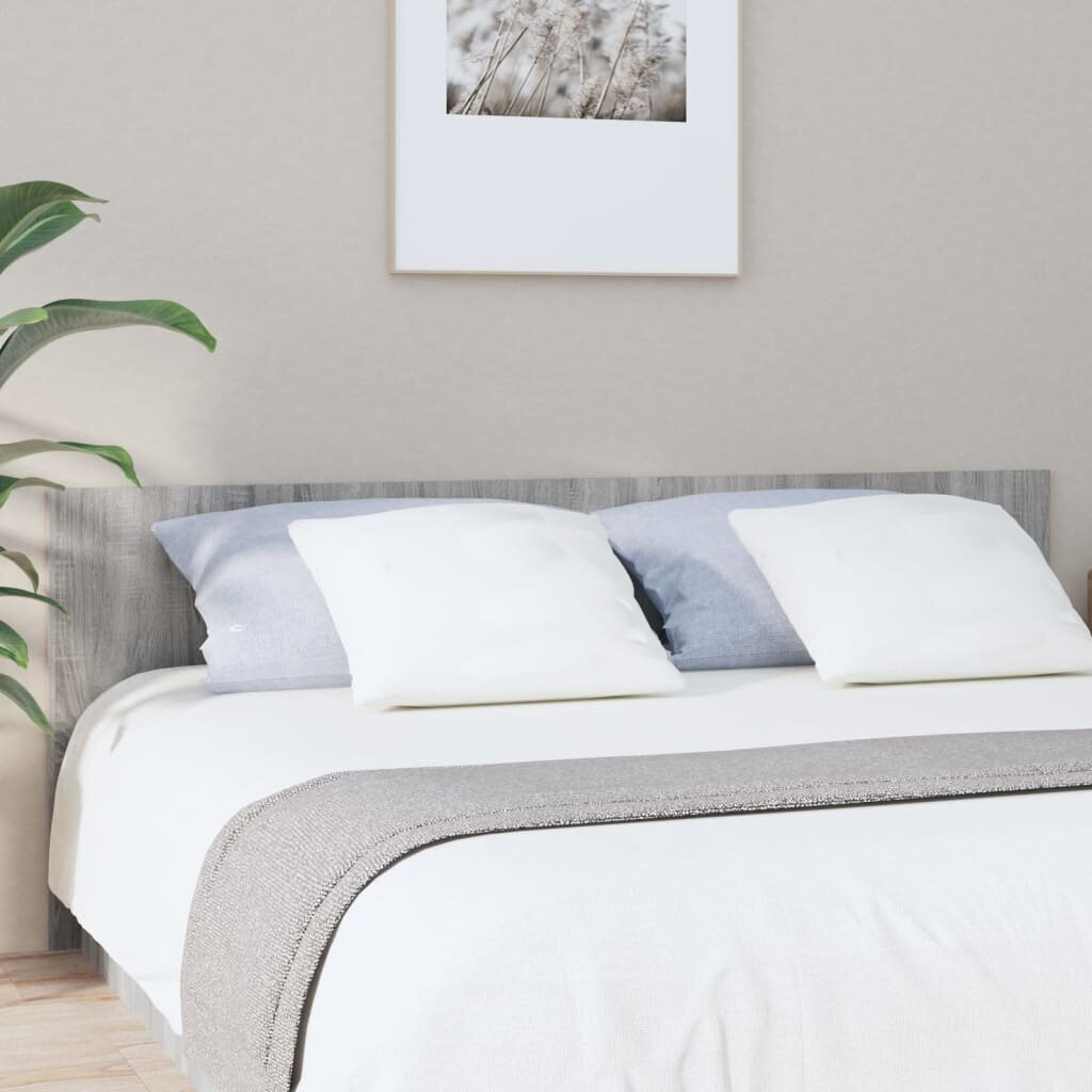 vidaXL voodipeats, hall Sonoma, 200 x 1,5 x 80 cm, tehispuit hind ja info | Voodid | kaup24.ee