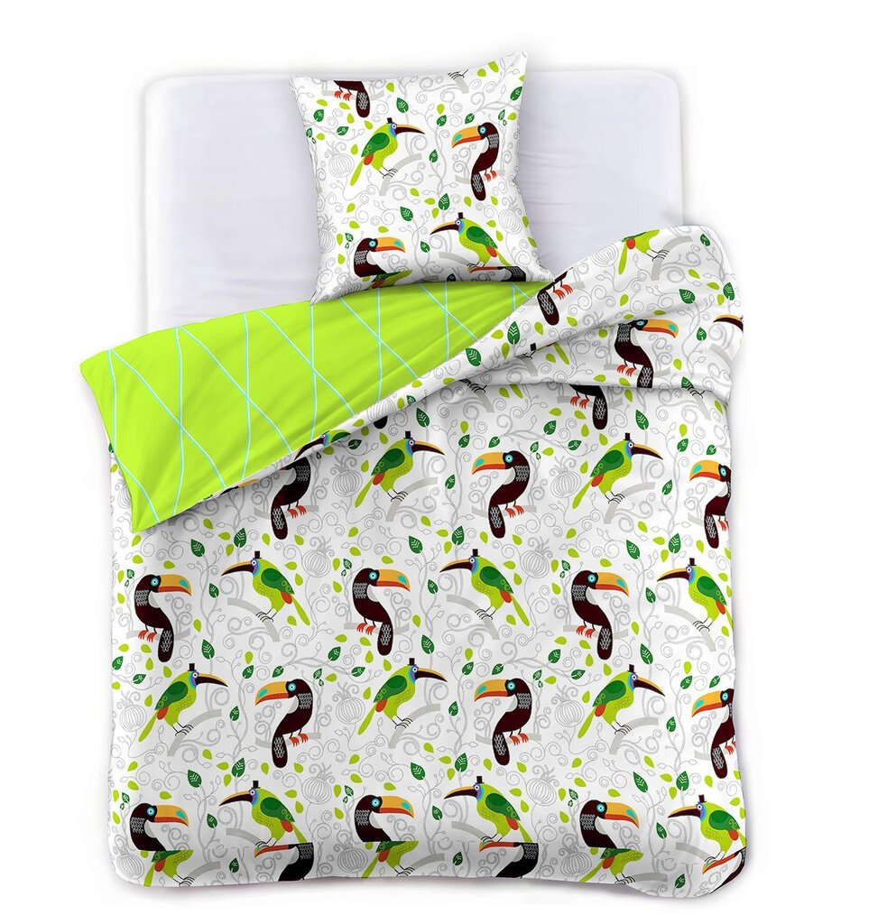 Voodipesukomplekt 2-osaline DecoKing Ducato Collection Toucan, 140x200 cm hind ja info | Voodipesukomplektid | kaup24.ee