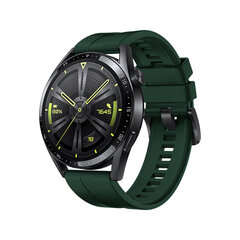 Kellarihm Strap One silicone band strap bracelet bracelet for Huawei Watch GT 3 42 mm (Dark green) hind ja info | Nutikellade ja nutivõrude tarvikud | kaup24.ee