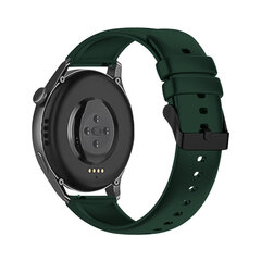 Kellarihm Strap One silicone band strap bracelet bracelet for Huawei Watch GT 3 42 mm (Dark green) hind ja info | Nutikellade ja nutivõrude tarvikud | kaup24.ee